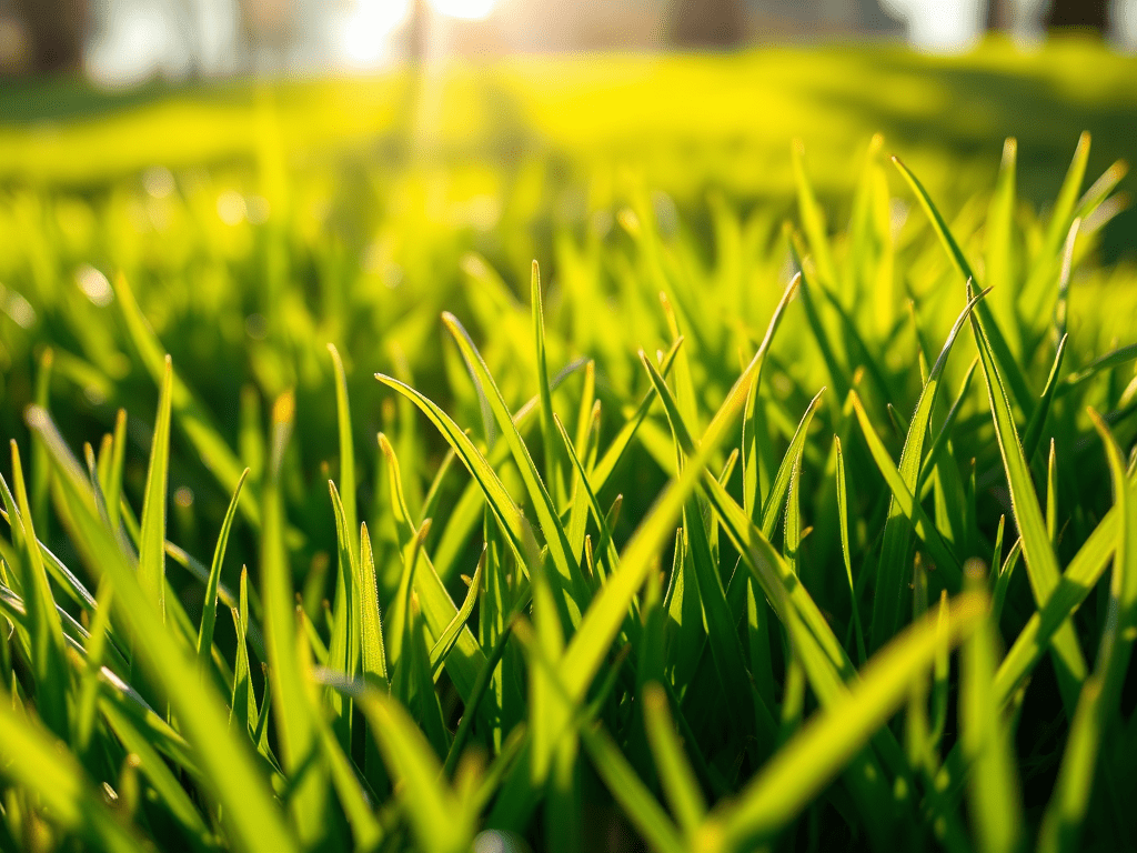 Nahaufnahme von Gras (KI generiertes Bild)